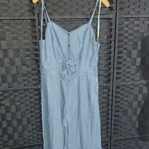 Guess Light Blue Denim Top with Navy Interior